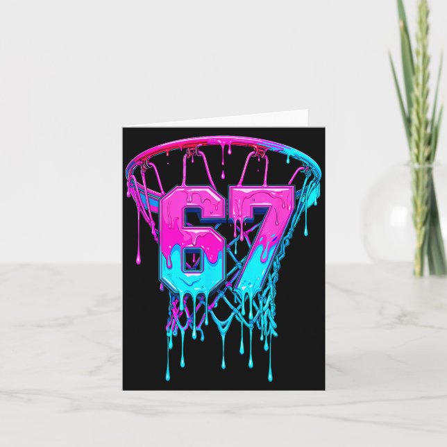 Carte 67 Basketball Drip Six Seven Funny  (Devant)