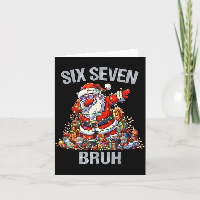 Carte 67 Bruh Christmas Six Seven Dabbing Santa 6 7 6-7  (Devant)