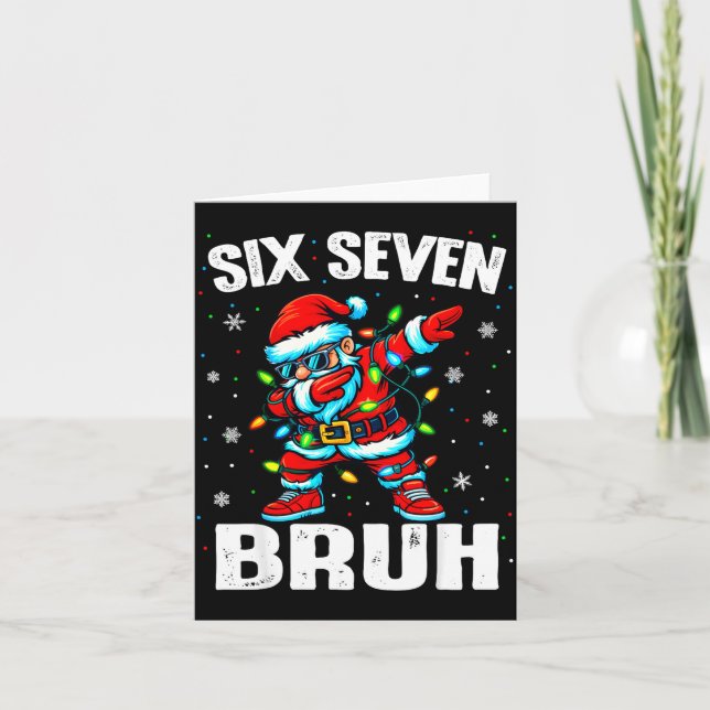 Carte 67 Bruh Christmas Six Seven Meme Dab Santa  (Devant)