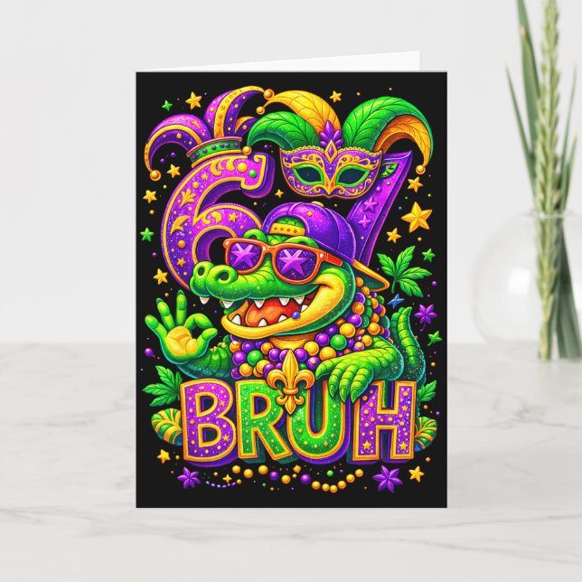 Carte 67 Bruh Crocodile Mexique Carnaval de Mardi Gras  (Devant)