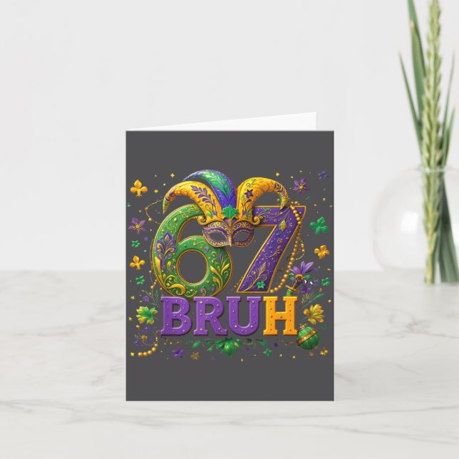 Carte 67 Bruh Mardi Gras Happy Mardi Gras  (Devant)