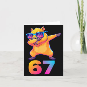 Carte 67 Capybara Six Seven Mème Animal Cool Capybara Da