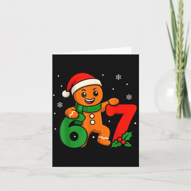Carte 67 Christmas 6 7 Gingerbread 6-7 Meme Six Seven Bo (Devant)