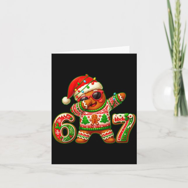Carte 67 Christmas 6 7 Meme Gingerbread Man Xmas Pajamas (Devant)