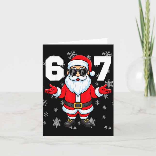 Carte 67 Christmas 6 7 Meme Pajamas 67 Bruh Slang  (Devant)