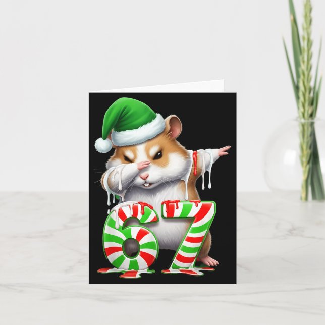 Carte 67 Christmas Funny 67 Brainrot Youth Kids Hamster  (Devant)