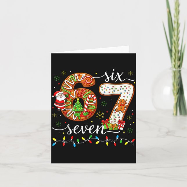 Carte 67 Christmas Gingerbreadman 6 7 Meme Xmas 67  (Devant)