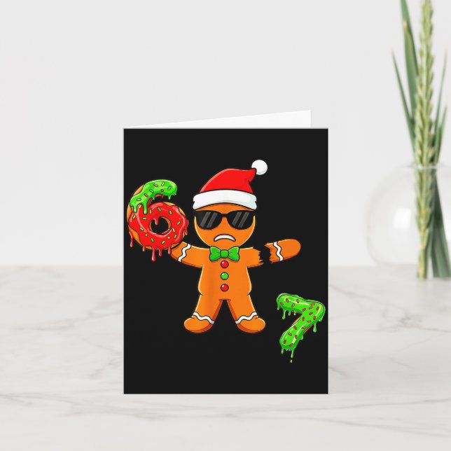 Carte 67 Christmas Oh Snap Gingerbreadman 6 7 Meme Xmas  (Devant)