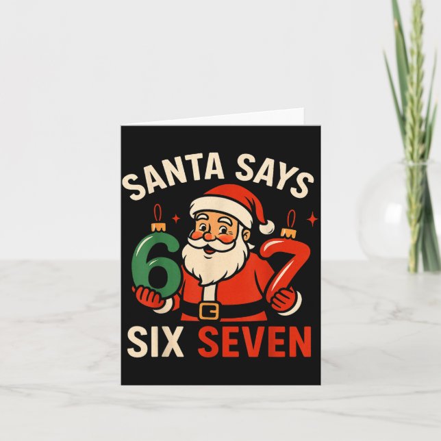 Carte 67 Christmas Santa Six Seven 6 7 Meme Boy Girls Ki (Devant)