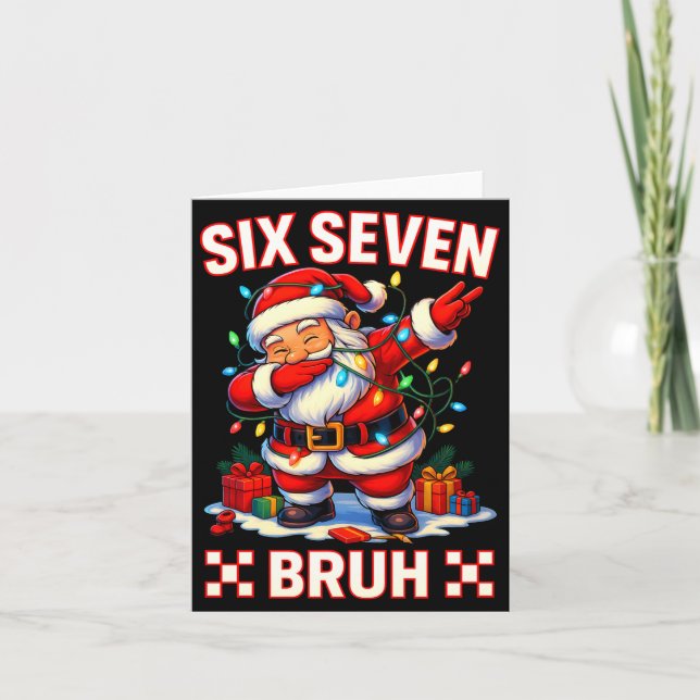 Carte 67 Christmas Shirt Santa Six Seven Bruh Men Women  (Devant)