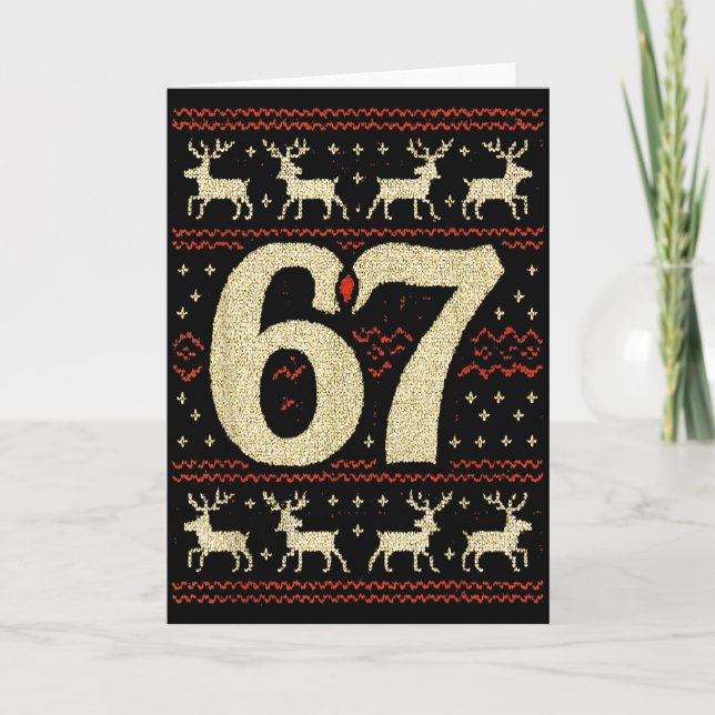 Carte 67 Christmas Sweater Ugly 6 7 Meme Six Seven Mason (Devant)