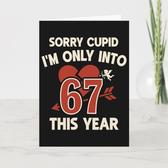 Carte 67 Cupid Memes de la Saint-Valentin, Graphiques an (Devant)