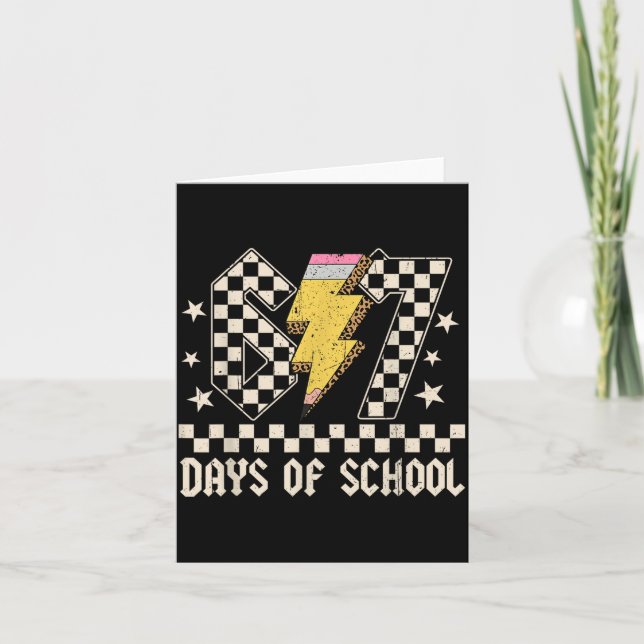 Carte 67 Days Of School Meme Slang Abcd Rock Boys Girls  (Devant)