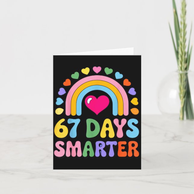 Carte 67 Days Smarter Happy Teacher Back To School Celeb (Devant)