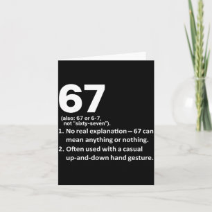 Carte 67 Définition Drôle Six Sept Mème 6 7 