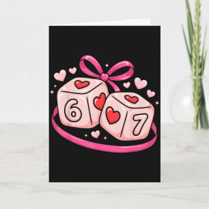 Carte 67 Dés Saint-Valentin Six Sept Cœurs 6-7 Meme 