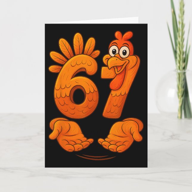Carte 67 Dinde de Thanksgiving Drôle Gen Alpha Meme Merc (Devant)