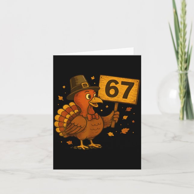 Carte 67 drôle de dindon de Thanksgiving 67 dindon (Devant)