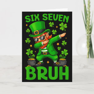 Carte 67 drôle de jour de la Saint-Patrick Six Seven Mem