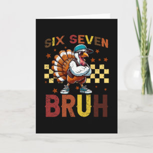 Carte 67 drôle de Thanksgiving Six Sept Mème Brainrot Di