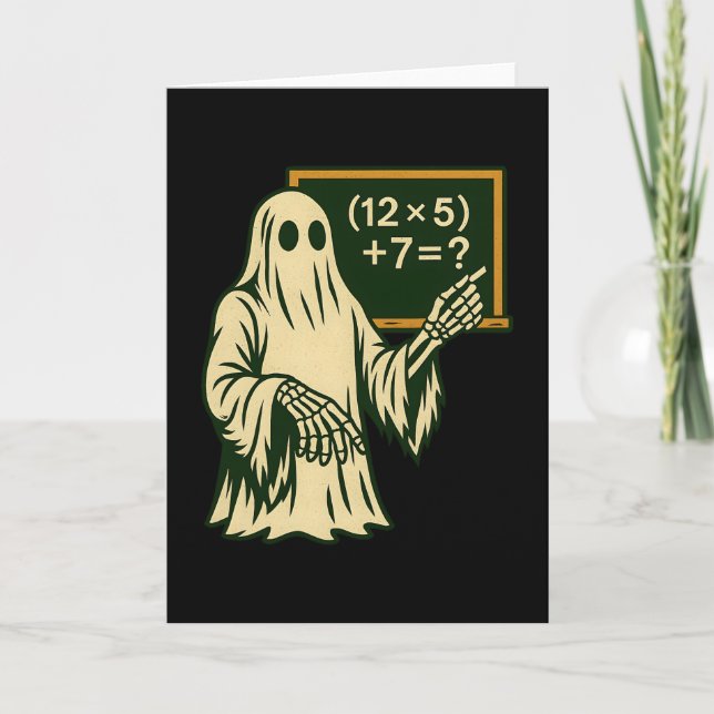 Carte 67 Enseignant Halloween Fantôme Six Sept Mème Brai (Devant)