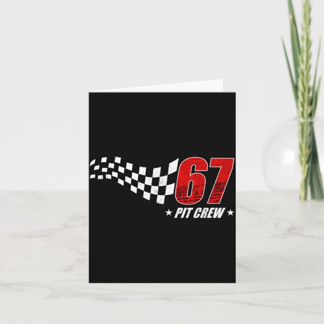 Carte 67 équipe de pit six seven course d'anniversaire v (Devant)