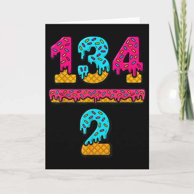 Carte 67 Glace Dégoulinante Mème Division Prof de Maths  (Devant)