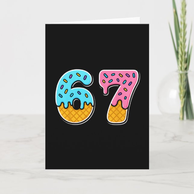 Carte 67 Glace Dégoulinante Mème Drôle Tendance Pour Hom (Devant)