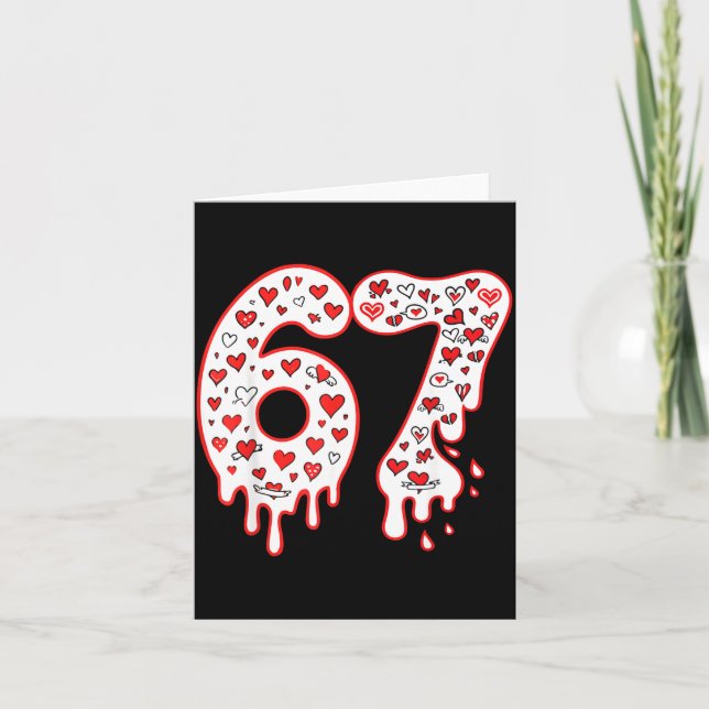 Carte 67 Glace Drip Meme Six Sept Gen Alpha Valenti (Devant)