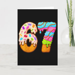 Carte 67 Glace qui Dégouline Mème Drôle Six Sept Générat