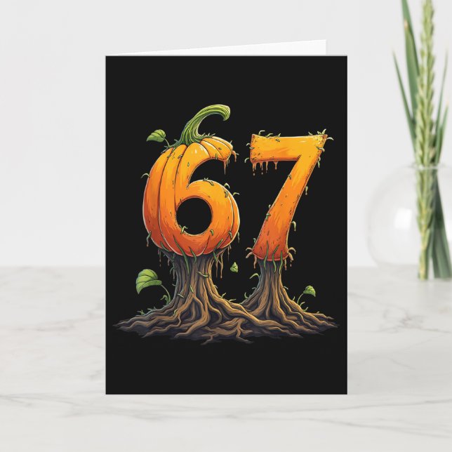 Carte 67 Halloween Brainrot Meme 6 7 Numbers Six Seven P (Devant)
