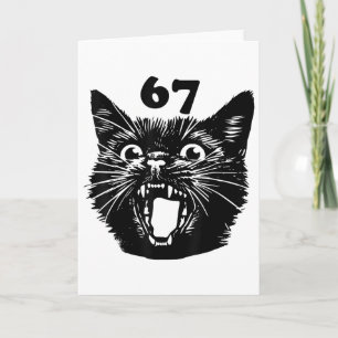 Carte 67 Halloween Chat Noir Brainrot Meme Six Sept Fill