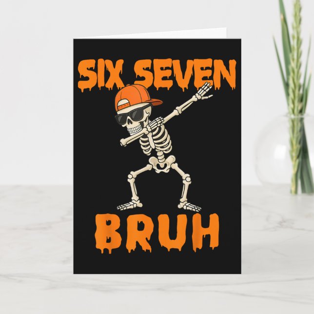Carte 67 Halloween Drôle Six Sept Mème Brainrot Citrouil (Devant)