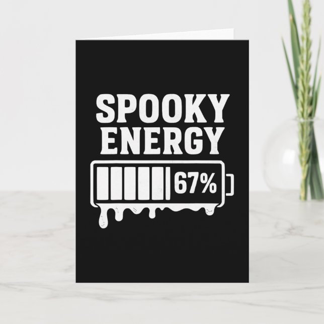 Carte 67 Halloween Énergie Effrayante Brainrot Mème Six  (Devant)