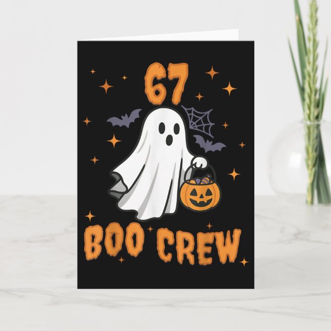 Carte 67 Halloween Fantôme Boo Équipage Correspondant Dr (Devant)