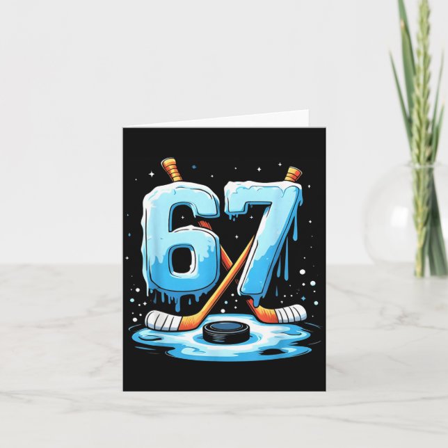 Carte 67 Hockey Crème Glacée Drip Génération Alpha Argot (Devant)