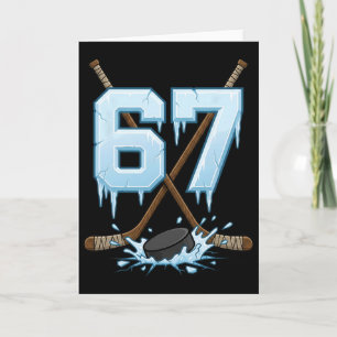 Carte 67 Hockey Drip Numéro Drôle Meme Gen Alpha Argot S