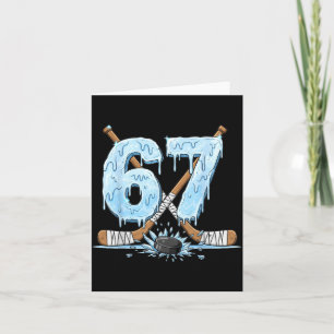 Carte 67 Hockey Drip Numéro Style Mémé Drôle Garçons