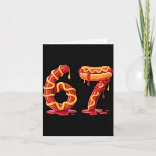 Carte 67 humour de hot dog pour les amateurs de nourritu