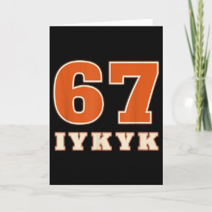 Carte 67 Iykyk Design Athlétique de Style Rétro Vintage 