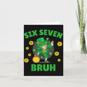 Carte 67 jour de la saint patrick six sept enfants garço
