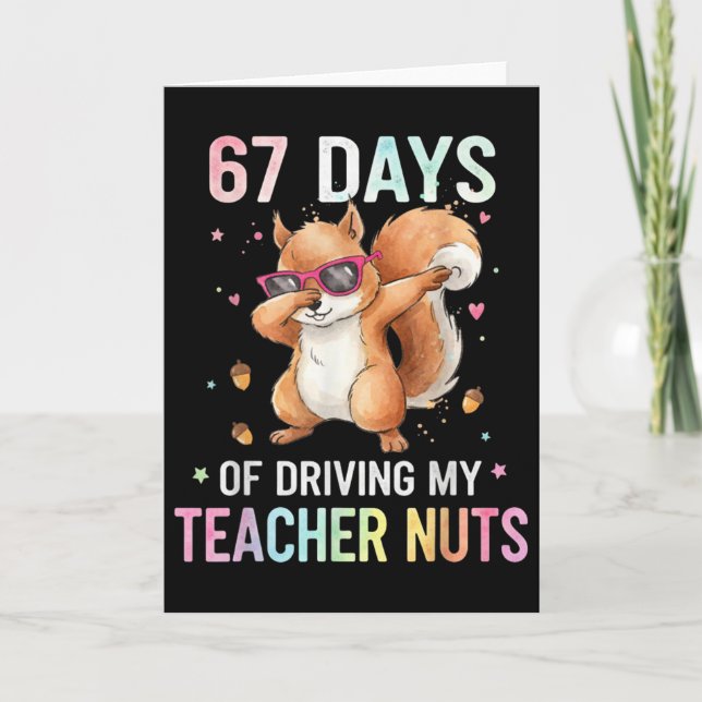 Carte 67 Jours à rendre mon professeur fou drôle Dabbing (Devant)