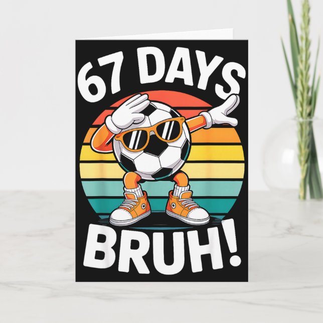 Carte 67 Jours D'école Drôle Bruh Enseignant Enfants Dab (Devant)