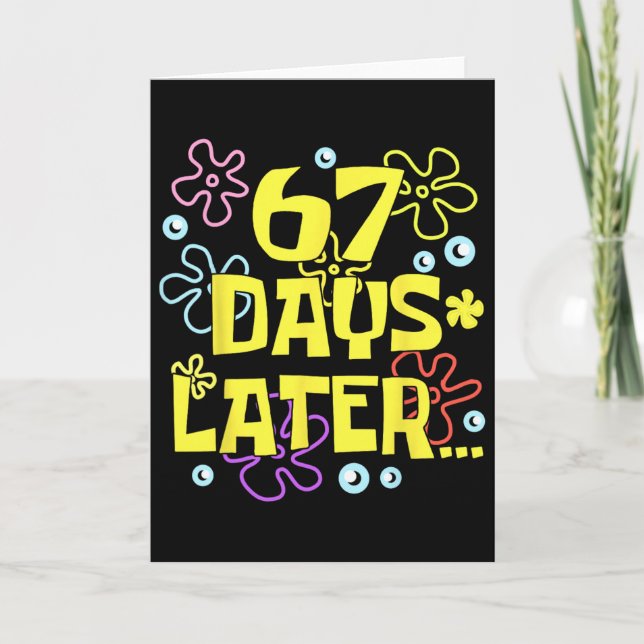 Carte 67 jours plus tard 67e jour d'école 67 mème enseig (Devant)