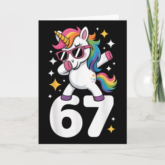 Carte 67 Licorne Dabant Six Sept Mème Drôle  (Devant)