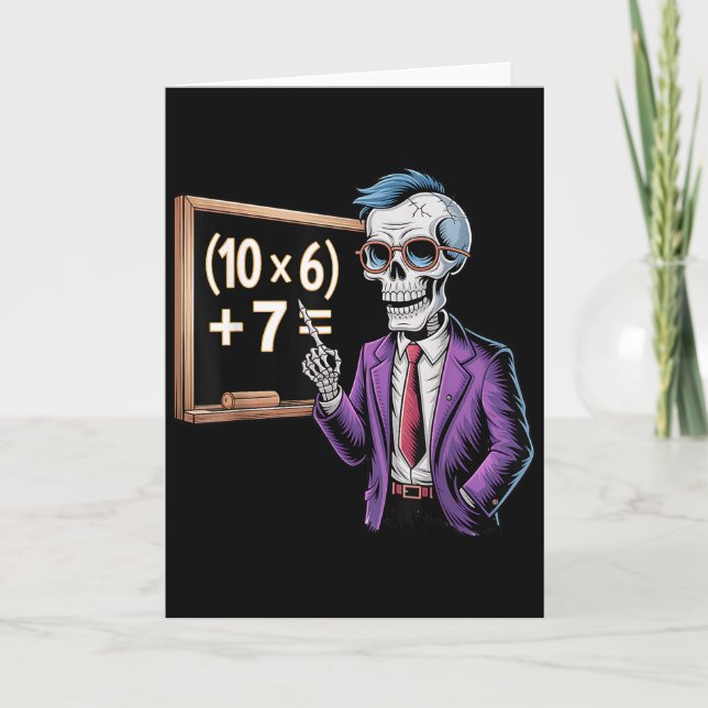 Carte 67 Math Teacher Meme Brainrot Six Seven Halloween  (Devant)