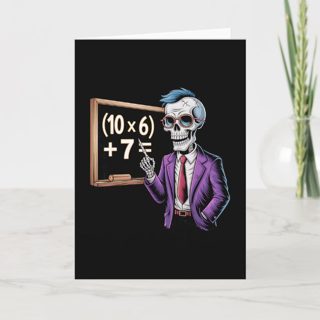 Carte 67 Math Teacher Meme Brainrot Six Seven Halloween  (Devant)