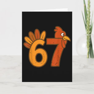 Carte 67 Mathématiques de Thanksgiving Dinde Drôle Brain