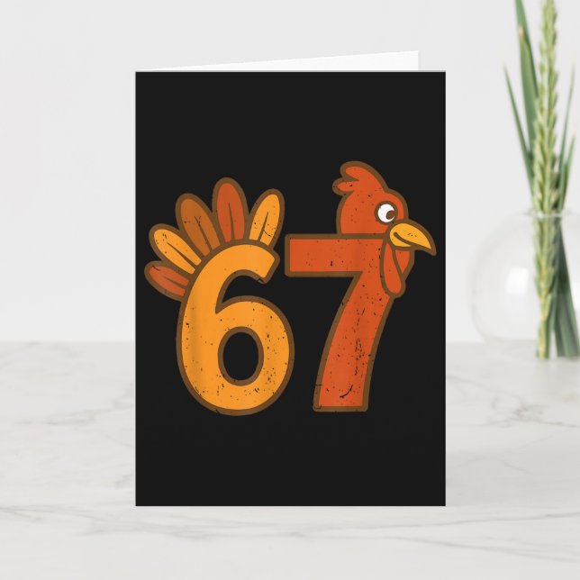 Carte 67 Mathématiques de Thanksgiving Dinde Drôle Brain (Devant)