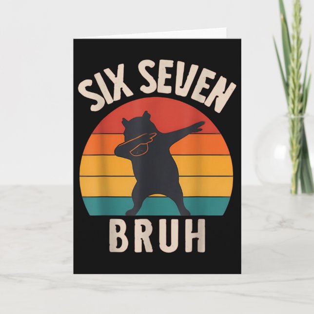 Carte 67 Mème 6 7 Dabbing Capyra Six Sept Bruh Drôle Bo (Devant)